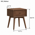 ACTU AU-FDD1F905-B1 Walnut finish dimension diagram in inches