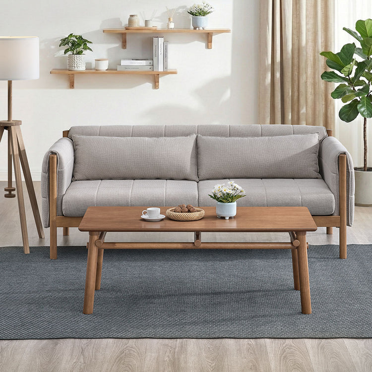 ACTU Mid-Century Modern Coffee Table for Living Room