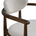 ACTU Mid-Century Modern Upholstered Dining Arm Chairs Set of 2, Solid Wood Frame
