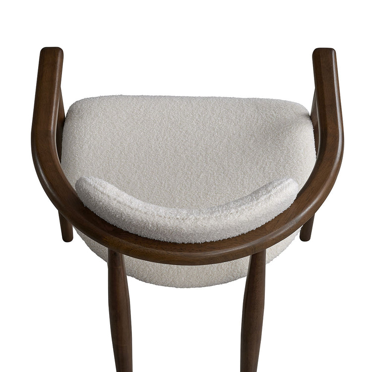 ACTU Mid-Century Modern Upholstered Dining Arm Chairs Set of 2, Solid Wood Frame