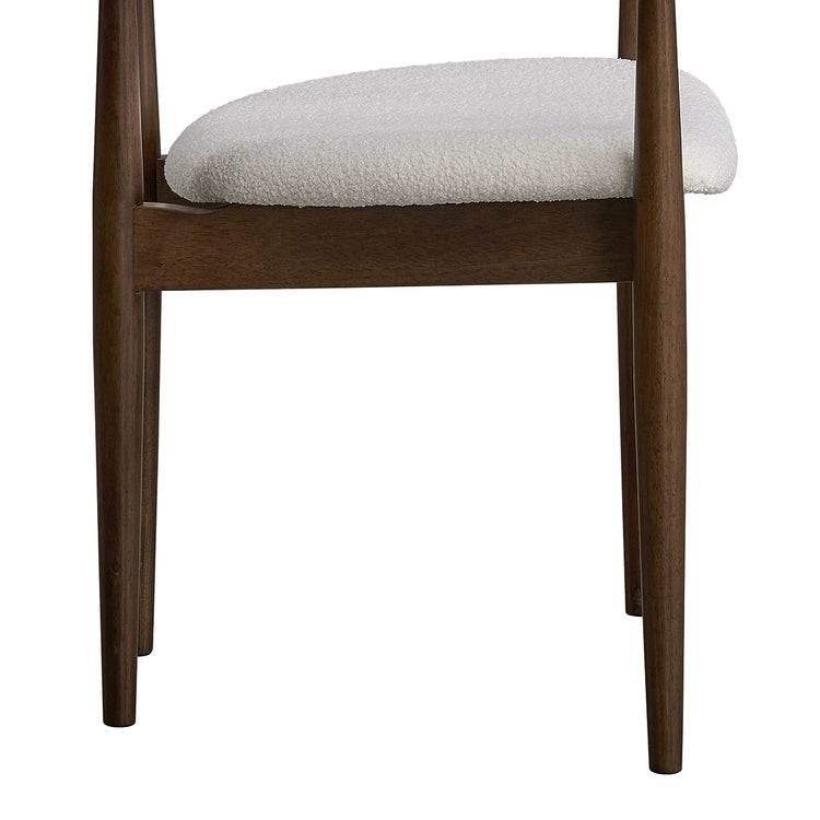 ACTU Mid-Century Modern Upholstered Dining Arm Chairs Set of 2, Solid Wood Frame