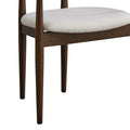 ACTU Mid-Century Modern Upholstered Dining Arm Chairs Set of 2, Solid Wood Frame