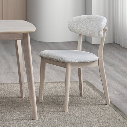 ACTU Wooden Dining Table Set with Upholstered Chairs