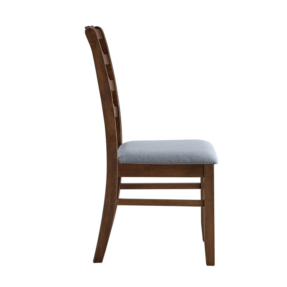 ACTU Dining Table Set for 4–6, Solid Wood Kitchen Table with Upholstered Chairs