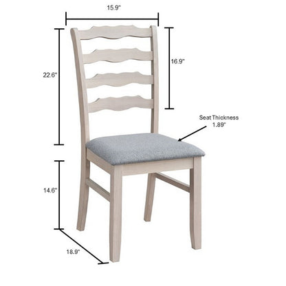 ACTU Dining Table Set for 4–6, Solid Wood Kitchen Table with Upholstered Chairs