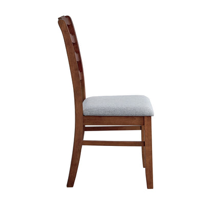 ACTU Dining Table Set for 4–6, Solid Wood Kitchen Table with Upholstered Chairs