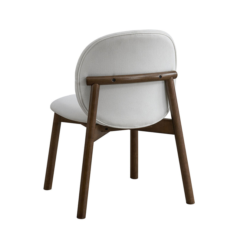 ACTU Mid-Century Upholstered Dining Chairs Set of 2, Solid Wood Legs