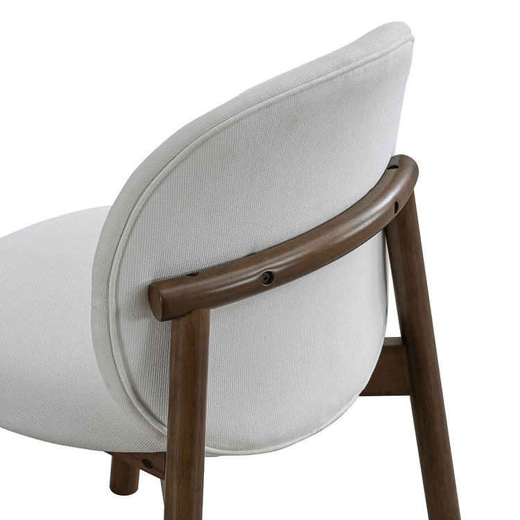 ACTU Mid-Century Upholstered Dining Chairs Set of 2, Solid Wood Legs