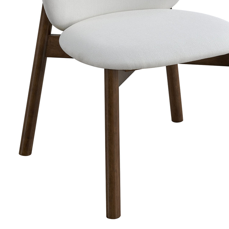 ACTU Mid-Century Upholstered Dining Chairs Set of 2, Solid Wood Legs