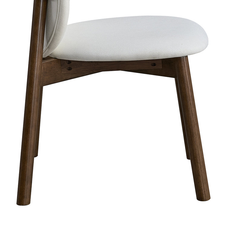 ACTU Mid-Century Upholstered Dining Chairs Set of 2, Solid Wood Legs