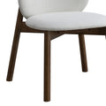 ACTU Mid-Century Upholstered Dining Chairs Set of 2, Solid Wood Legs