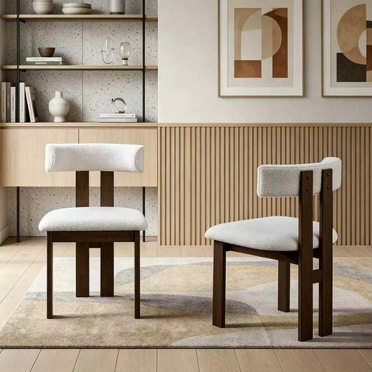 ACTU Modern Upholstered Dining Chairs Set of 2 with Curved Backrest