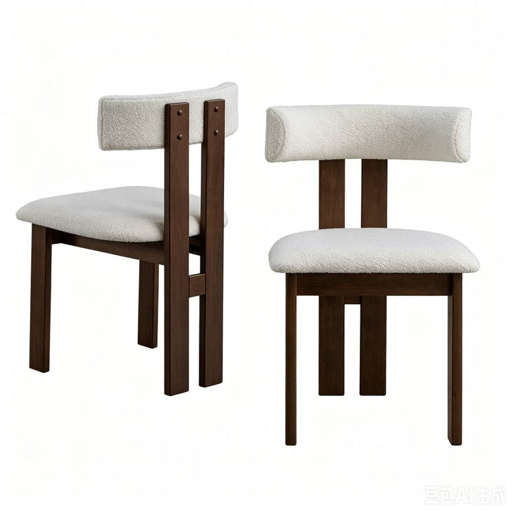 ACTU 47” Round Glass Dining Table Set for 4 | Solid Wood Base