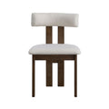 ACTU Modern Upholstered Dining Chairs Set of 2 with Curved Backrest