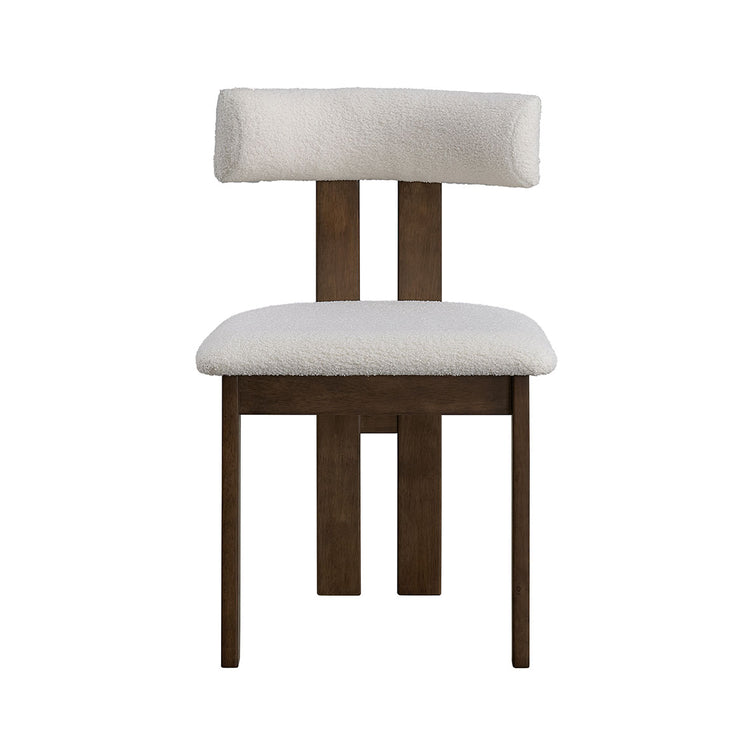 ACTU Modern Upholstered Dining Chairs Set of 2 with Curved Backrest