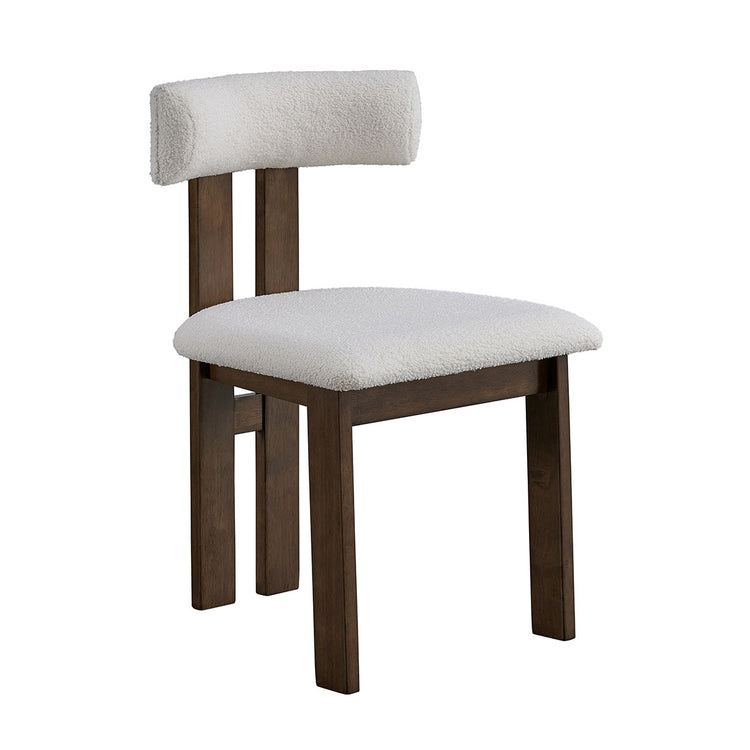 ACTU Modern Upholstered Dining Chairs Set of 2 with Curved Backrest
