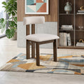 ACTU Modern Upholstered Dining Chairs Set of 2 with Curved Backrest