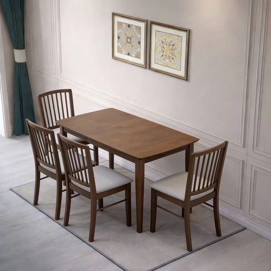 ACTU 47inch Wood Drop-Leaf Foldable Dining Table Set