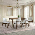 ACTU 58” Mid-Century Dining Table Set for 4–6 | Small Spaces