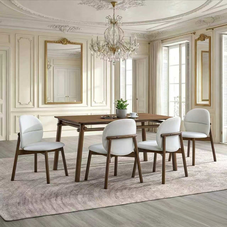 ACTU 58” Mid-Century Dining Table Set for 4–6 | Small Spaces