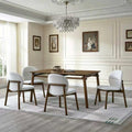 ACTU 58” Mid-Century Dining Table Set for 4–6 | Small Spaces