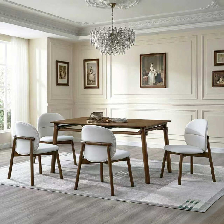 ACTU 58” Mid-Century Dining Table Set for 4–6 | Small Spaces