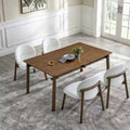 ACTU 58” Mid-Century Dining Table Set for 4–6 | Small Spaces