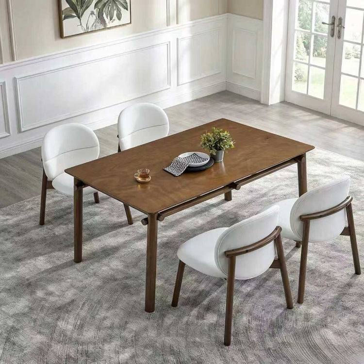 ACTU 58” Mid-Century Dining Table Set for 4–6 | Small Spaces