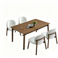 ACTU 58” Mid-Century Dining Table Set for 4–6 | Small Spaces