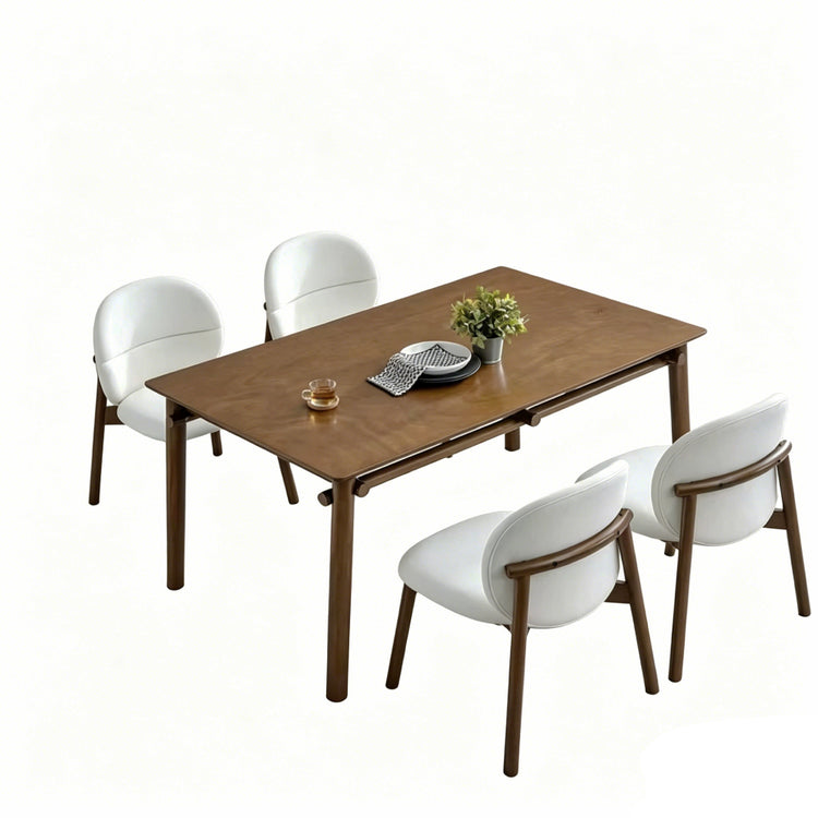 ACTU 58” Mid-Century Dining Table Set for 4–6 | Small Spaces