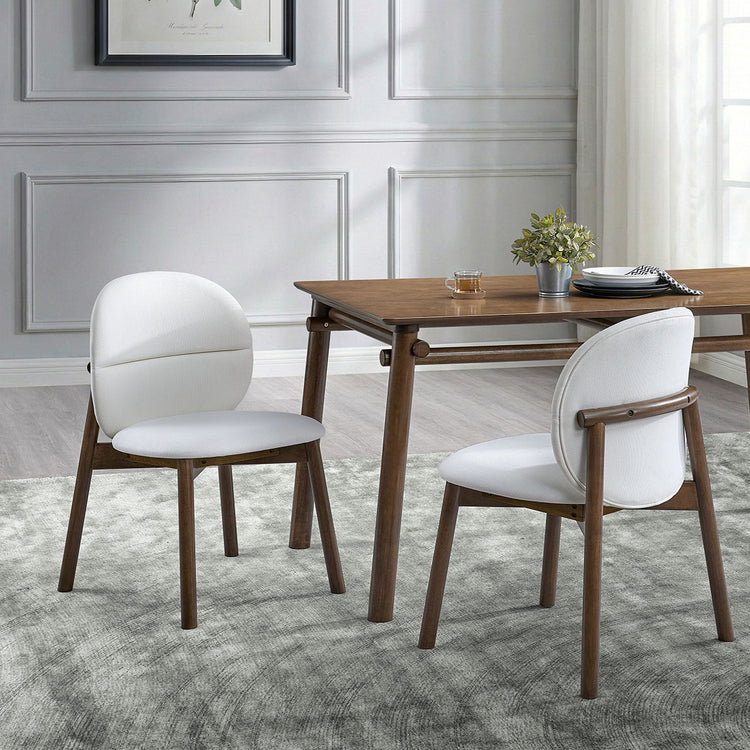 ACTU 58” Mid-Century Dining Table Set for 4–6 | Small Spaces