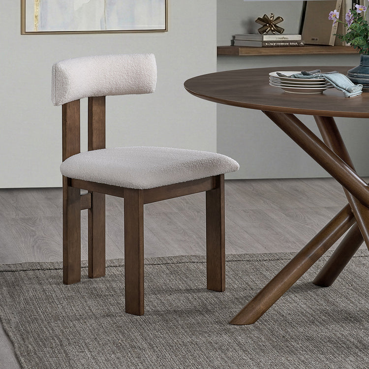ACTU 47" Round Dining Table Set for 4 | Upholstered Chairs