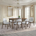 ACTU 58” Mid-Century Dining Table Set for 4–6 | Small Spaces