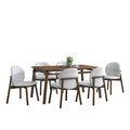 ACTU 58” Mid-Century Dining Table Set for 4–6 | Small Spaces