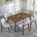 ACTU 58” Mid-Century Dining Table Set for 4–6 | Small Spaces