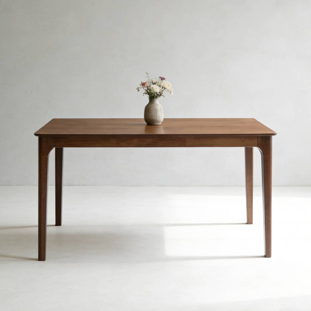 ACTU Farmhouse Dining Table for 4–6 (Solid Wood Frame)