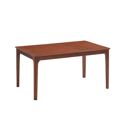 ACTU Dining Table Set for 4–6, Solid Wood Kitchen Table with Upholstered Chairs