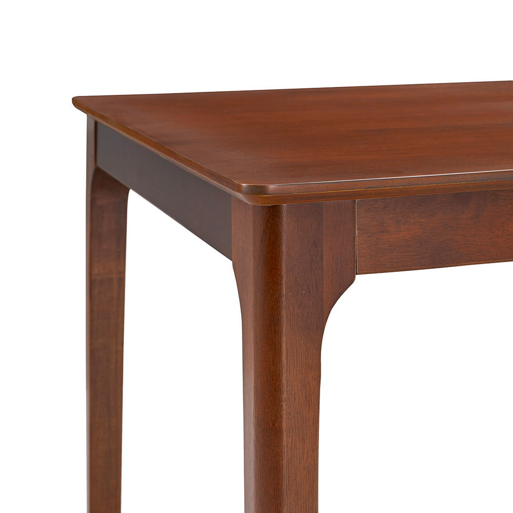 ACTU Dining Table Set for 4–6, Solid Wood Kitchen Table with Upholstered Chairs