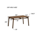 ACTU 58” Mid-Century Modern Dining Table for 4-6, for Small  Spaces