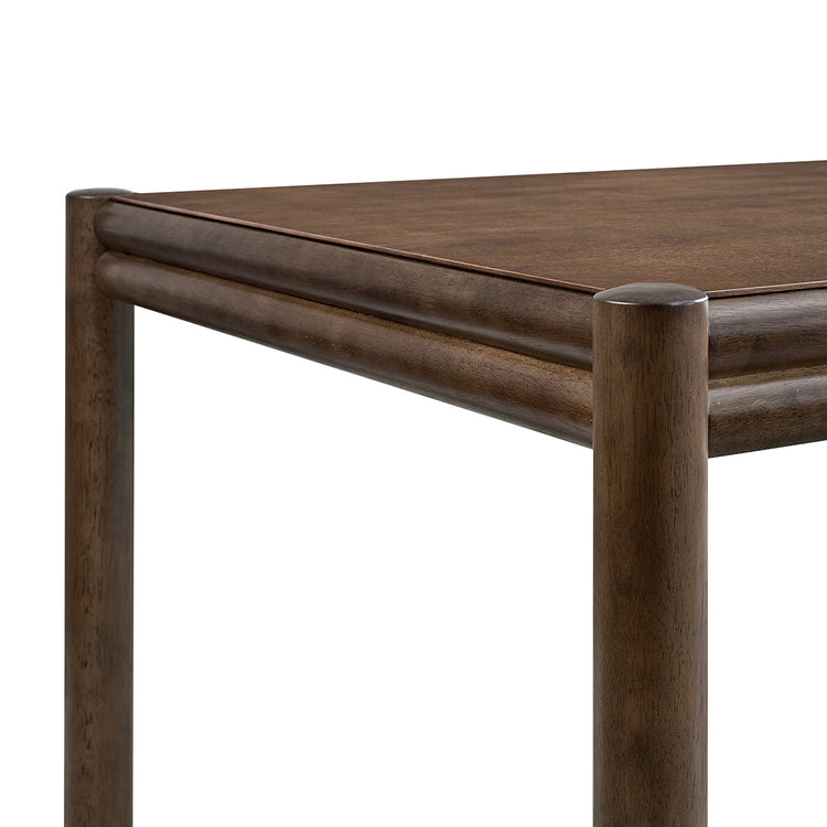 ACTU 63” Modern Rectangular Dining Table for 6, Walnut Finish