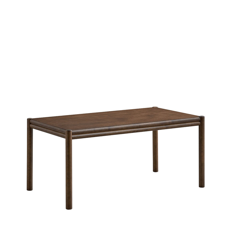 ACTU 63” Modern Rectangular Dining Table for 6, Walnut Finish