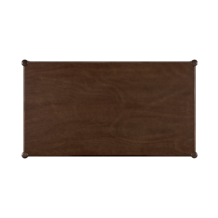 ACTU 63” Modern Rectangular Dining Table for 6, Walnut Finish
