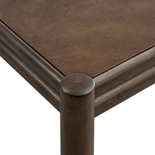 ACTU 63” Modern Rectangular Dining Table for 6, Walnut Finish