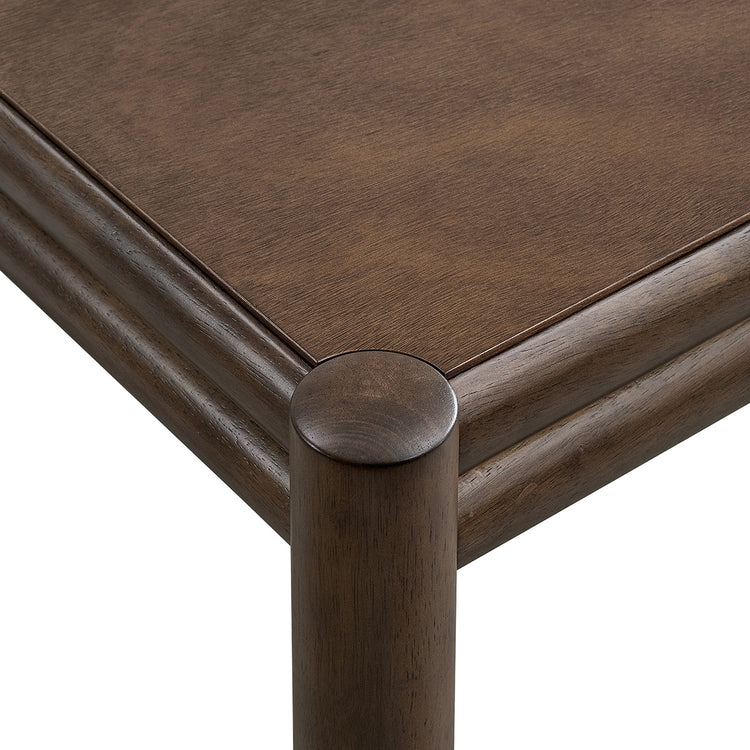 ACTU 63” Modern Rectangular Dining Table for 6, Walnut Finish