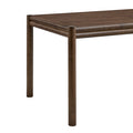 ACTU 63” Modern Rectangular Dining Table for 6, Walnut Finish