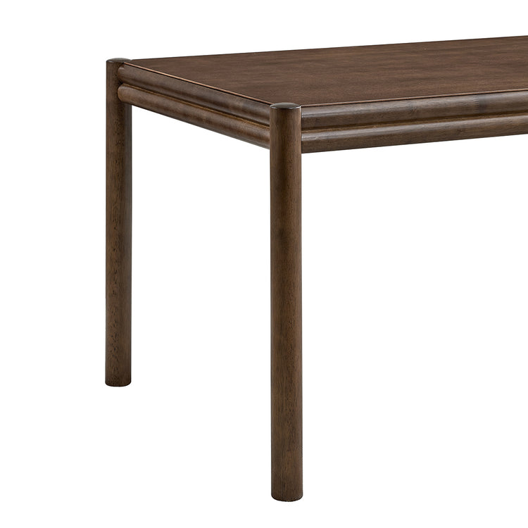 ACTU 63” Modern Rectangular Dining Table for 6, Walnut Finish