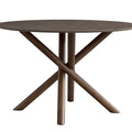 ACTU 47" Round Dining Table for 4, Mid Century Modern Kitchen Table for Small Spaces