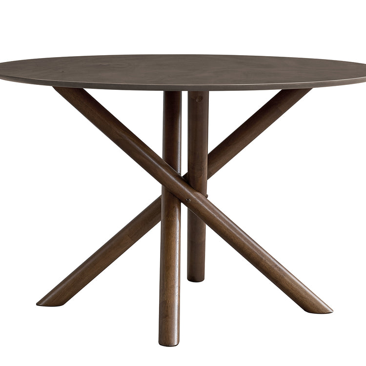 ACTU 47" Round Dining Table for 4, Mid Century Modern Kitchen Table for Small Spaces