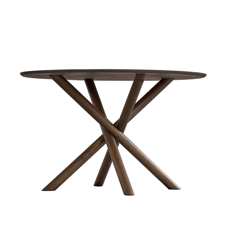 ACTU 47" Round Dining Table for 4, Mid Century Modern Kitchen Table for Small Spaces