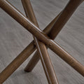 ACTU 47" Round Dining Table for 4, Mid Century Modern Kitchen Table for Small Spaces